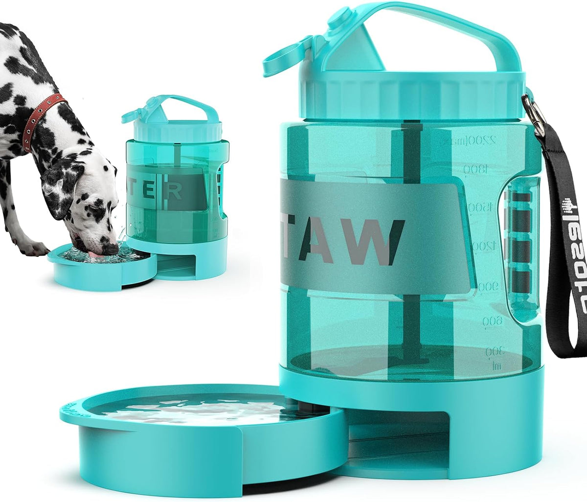 Dog Water Bottle Portable Travel - 77oz Large Travel Water Bowl for Dogs Camping Hiking Beach Traveling Essentials,Big Pet Bottles Bowl Water Dispenser for On The Go Park Car Walking Accessories