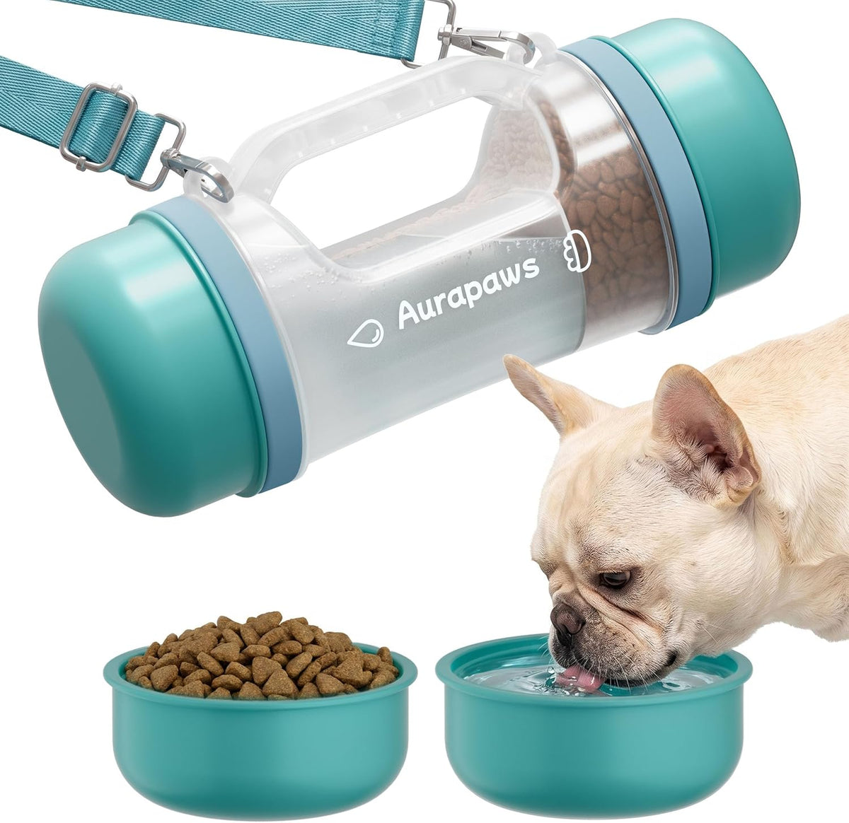 33.5oz Portable Dog Water Bottle for Travel Hydration&Food Feeder