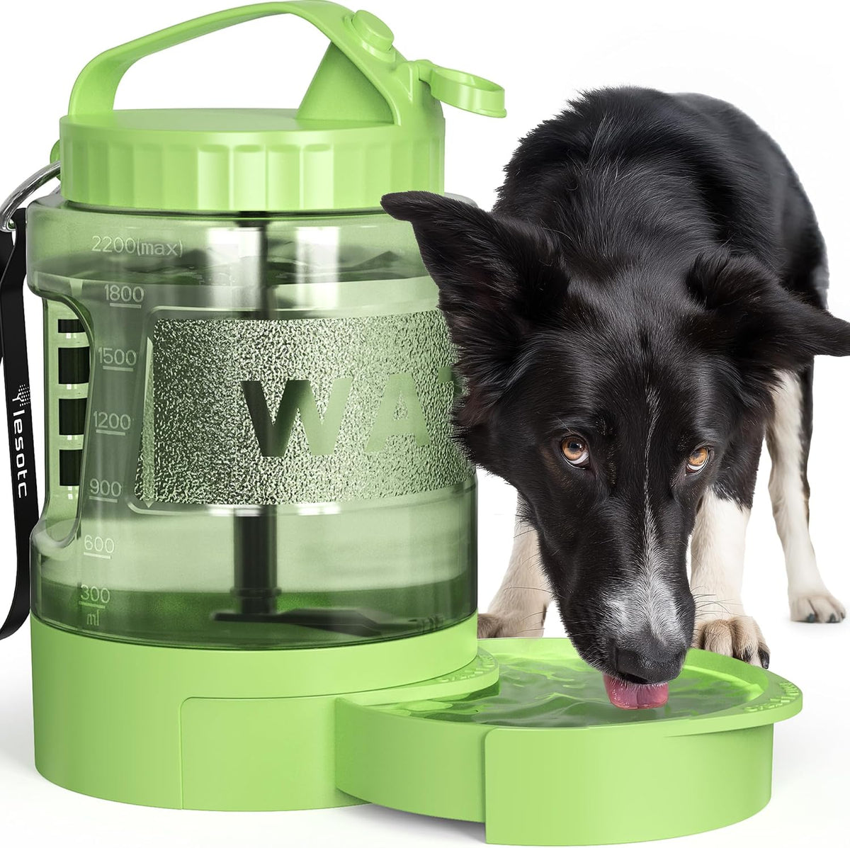 Dog Water Bottle Portable Travel - 77oz Large Travel Water Bowl for Dogs Camping Hiking Beach Traveling Essentials,Big Pet Bottles Bowl Water Dispenser for On The Go Park Car Walking Accessories