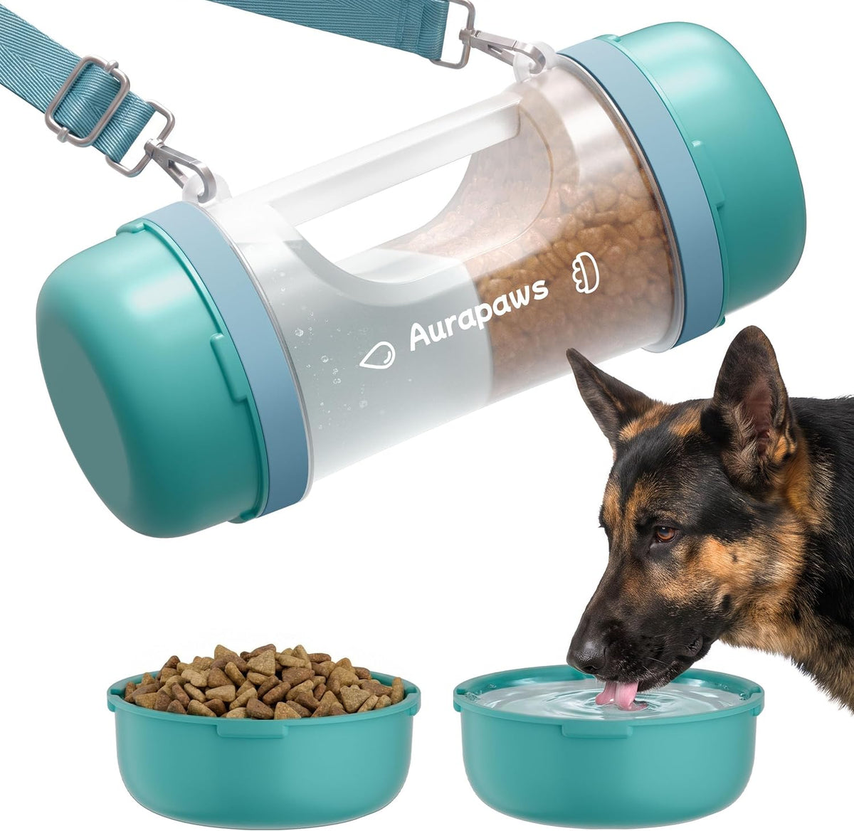 33.5oz Portable Dog Water Bottle for Travel Hydration&Food Feeder