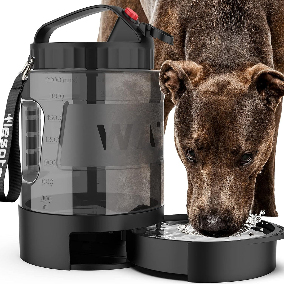 Dog Water Bottle Portable Travel - 77oz Large Travel Water Bowl for Dogs Camping Hiking Beach Traveling Essentials,Big Pet Bottles Bowl Water Dispenser for On The Go Park Car Walking Accessories
